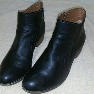 Lucky Brand Boots Women's Black Leather Sz. 9.5M
